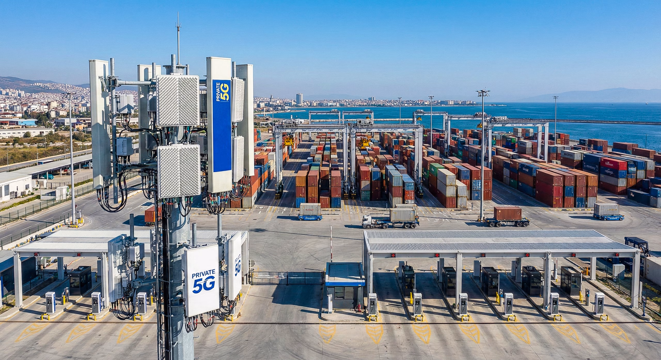 akıllı liman otomasyonu ve Özel 5g ağı (private 5g) kulesi