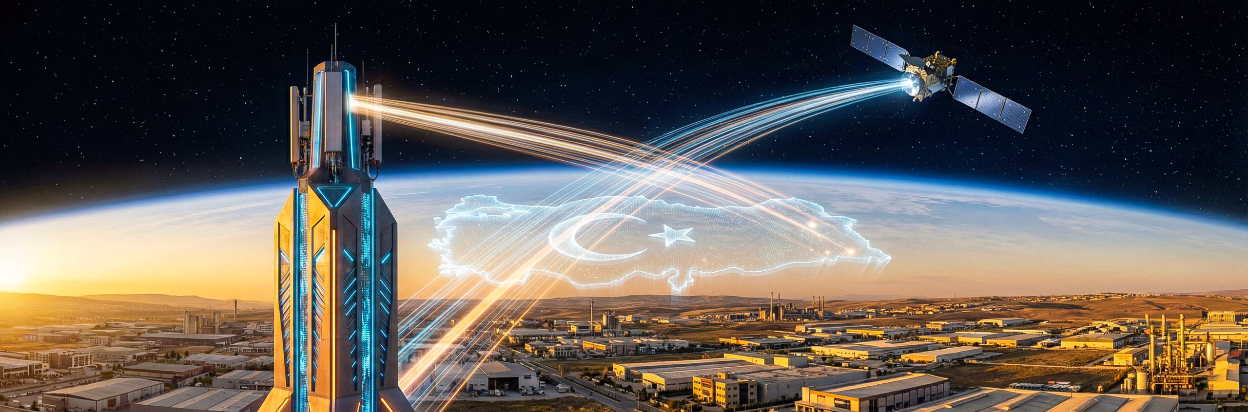 türkiye hibrit İletişim ağı 5g baz İstasyonu ve türksat 6a entegrasyonu