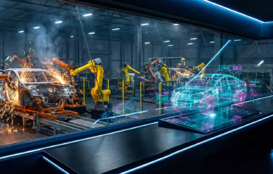 Sanal Fabrika Dijital İkiz Kontrol Merkezi ve Robotik Üretim Hattı