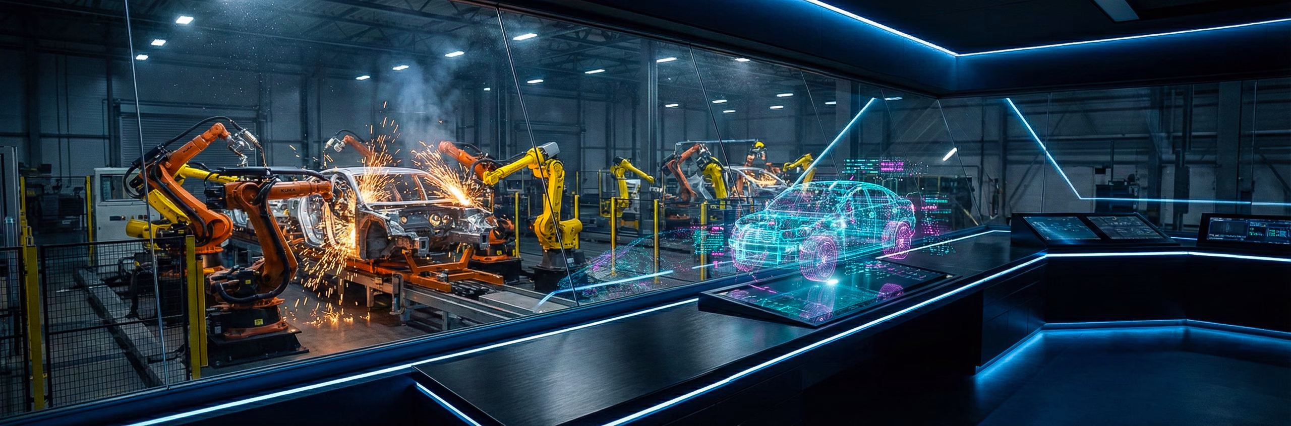 Sanal Fabrika Dijital İkiz Kontrol Merkezi ve Robotik Üretim Hattı