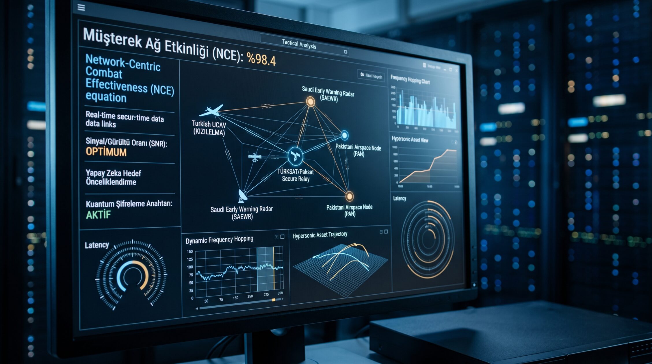 Ağ Merkezli Muharebe ve Güvenli Uydu Veri Bağı Analiz Dashboardu