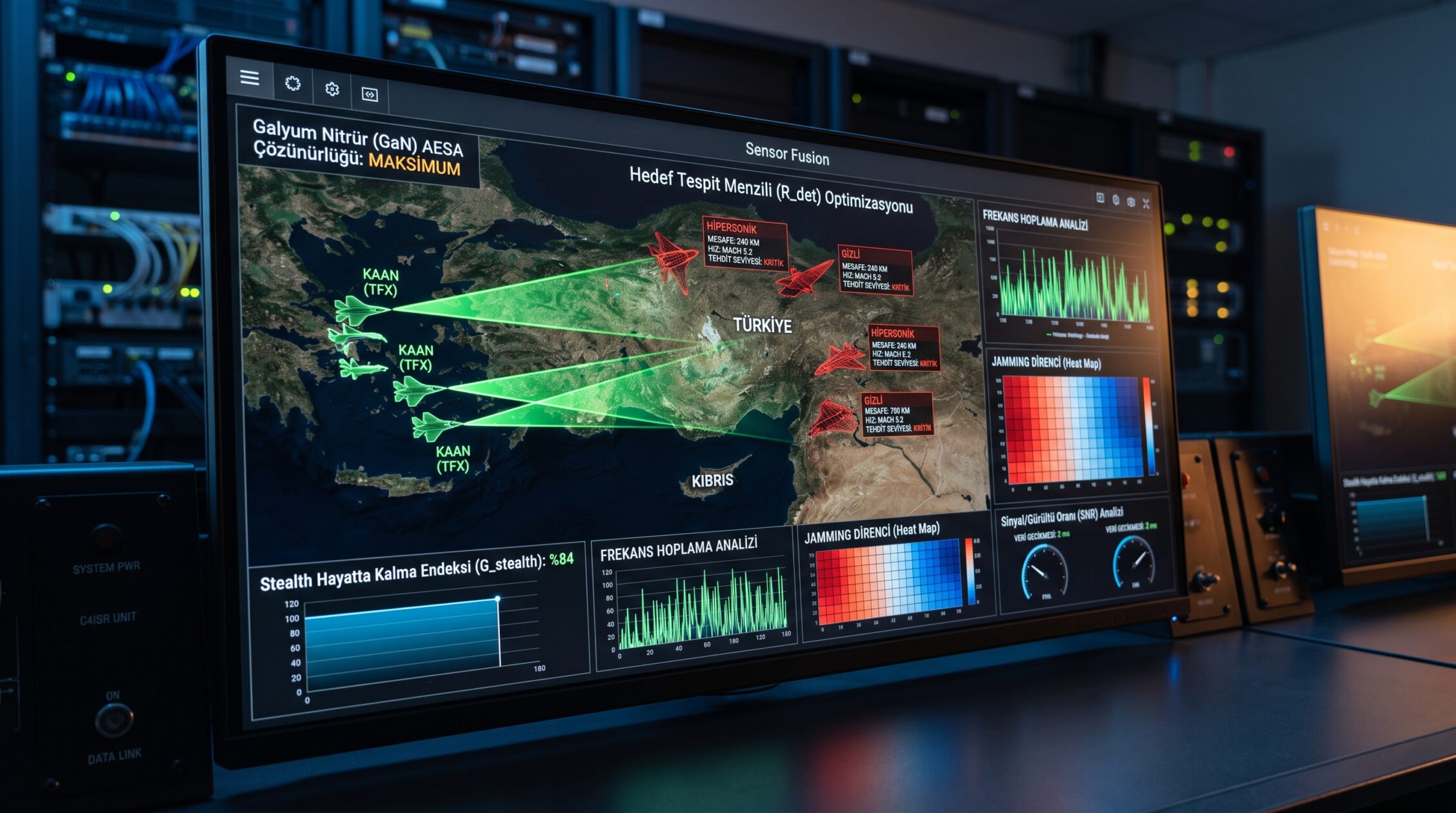 kaan murad aesa radarı sensör füzyonu ve radar kesit alanı (rcs) analiz arayüzü