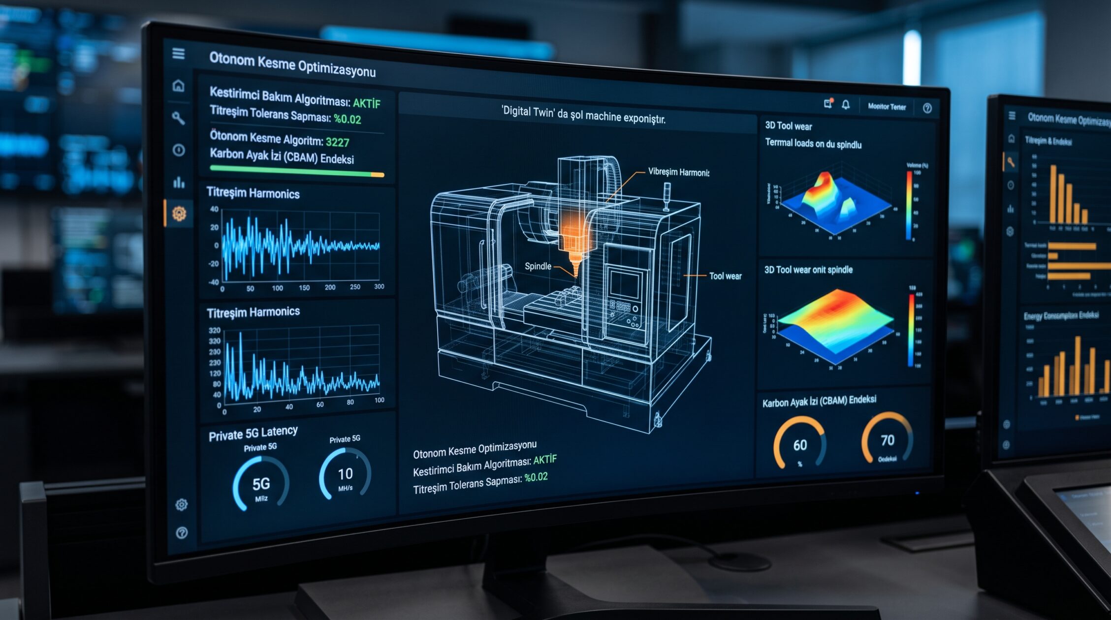 Makine Sanayii Dijital İkiz Optimizasyonu ve Kestirimci Bakım Arayüzü
