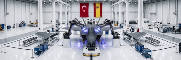 türkiye ve İspanya ortak Üretimi milli muharip uçak kaan Çift merkezli montaj hattı