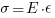 sigma = E cdot epsilon